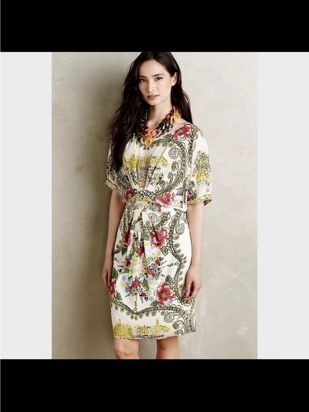 Anthropologie Collette Dinnigan Scenic Silk Dress